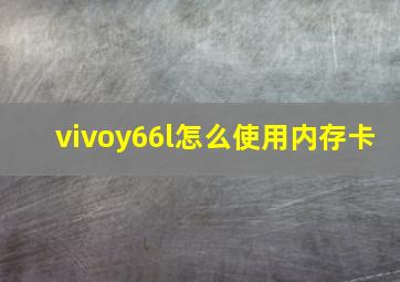 vivoy66l怎么使用内存卡