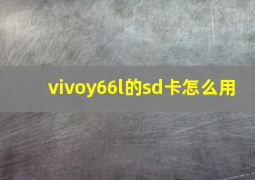 vivoy66l的sd卡怎么用