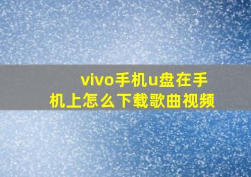 vivo手机u盘在手机上怎么下载歌曲视频