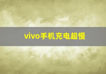 vivo手机充电超慢