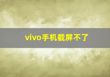 vivo手机截屏不了