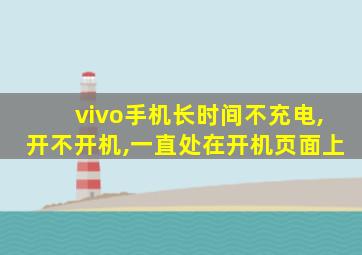 vivo手机长时间不充电,开不开机,一直处在开机页面上