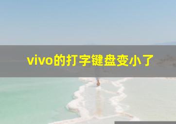 vivo的打字键盘变小了