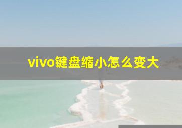 vivo键盘缩小怎么变大