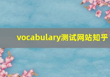 vocabulary测试网站知乎