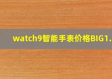 watch9智能手表价格BIG1.93