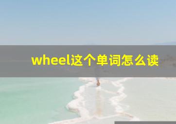 wheel这个单词怎么读