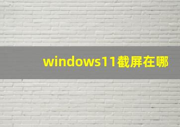 windows11截屏在哪