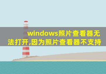 windows照片查看器无法打开,因为照片查看器不支持