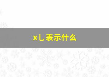 x乚表示什么