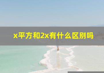 x平方和2x有什么区别吗