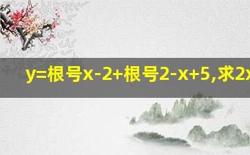 y=根号x-2+根号2-x+5,求2x+3y