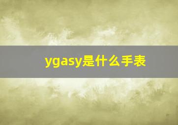 ygasy是什么手表