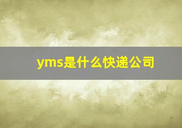 yms是什么快递公司