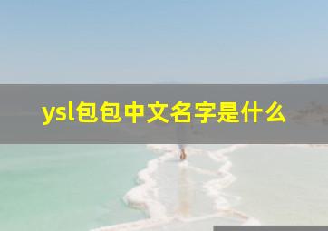 ysl包包中文名字是什么