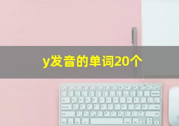 y发音的单词20个