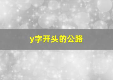 y字开头的公路