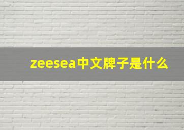 zeesea中文牌子是什么