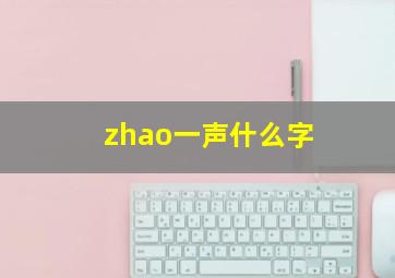 zhao一声什么字