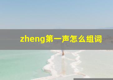 zheng第一声怎么组词