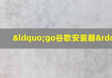 “go谷歌安装器”