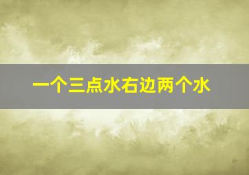 一个三点水右边两个水