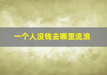 一个人没钱去哪里流浪