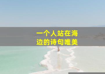 一个人站在海边的诗句唯美