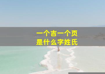 一个吉一个页是什么字姓氏