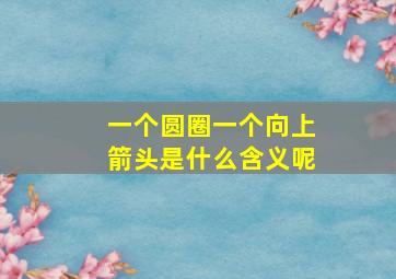 一个圆圈一个向上箭头是什么含义呢