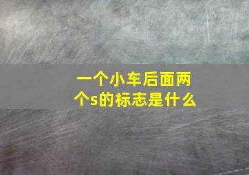 一个小车后面两个s的标志是什么