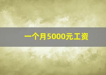 一个月5000元工资