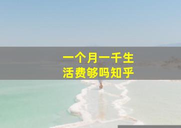 一个月一千生活费够吗知乎