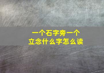 一个石字旁一个立念什么字怎么读