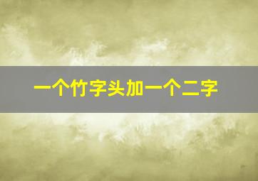 一个竹字头加一个二字