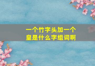 一个竹字头加一个皇是什么字组词啊