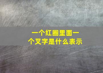 一个红圈里面一个叉字是什么表示