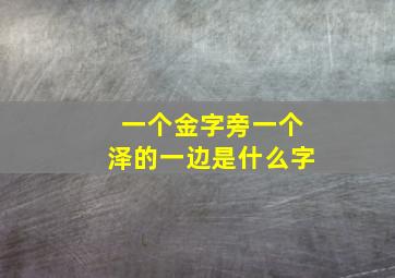 一个金字旁一个泽的一边是什么字