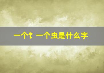 一个饣一个虫是什么字