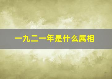 一九二一年是什么属相