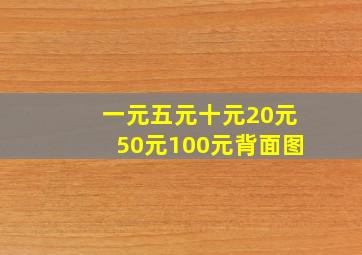 一元五元十元20元50元100元背面图