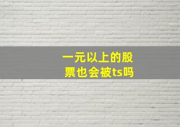 一元以上的股票也会被ts吗