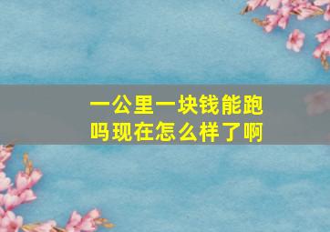 一公里一块钱能跑吗现在怎么样了啊