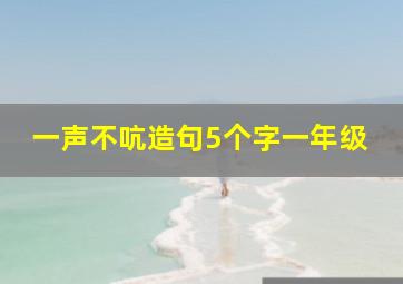 一声不吭造句5个字一年级