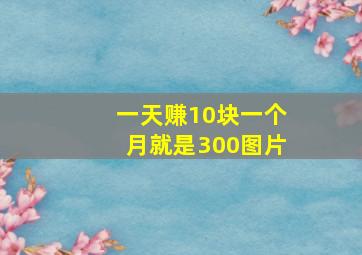 一天赚10块一个月就是300图片