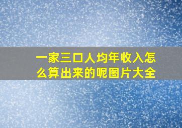 一家三口人均年收入怎么算出来的呢图片大全