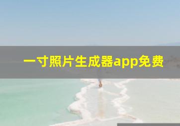 一寸照片生成器app免费