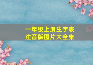 一年级上册生字表注音版图片大全集