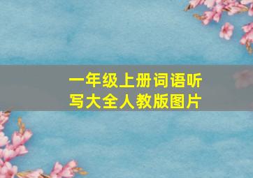 一年级上册词语听写大全人教版图片