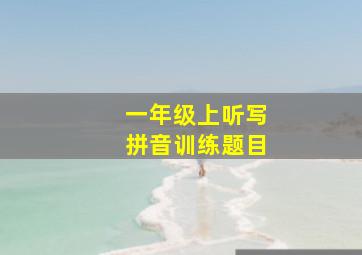 一年级上听写拼音训练题目